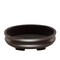 2 Oval Heavy Duty Plastic Bonsai / Succulent Pot + Mesh 7"x 4.5"x 2" Dark Brown